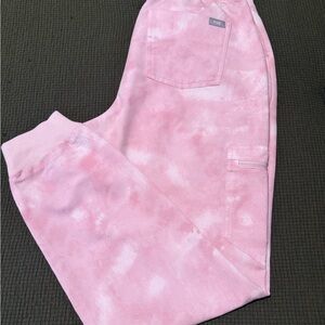 Figs Breast Cancer Awareness High Waisted Zamora Jogger Scrub Pants
